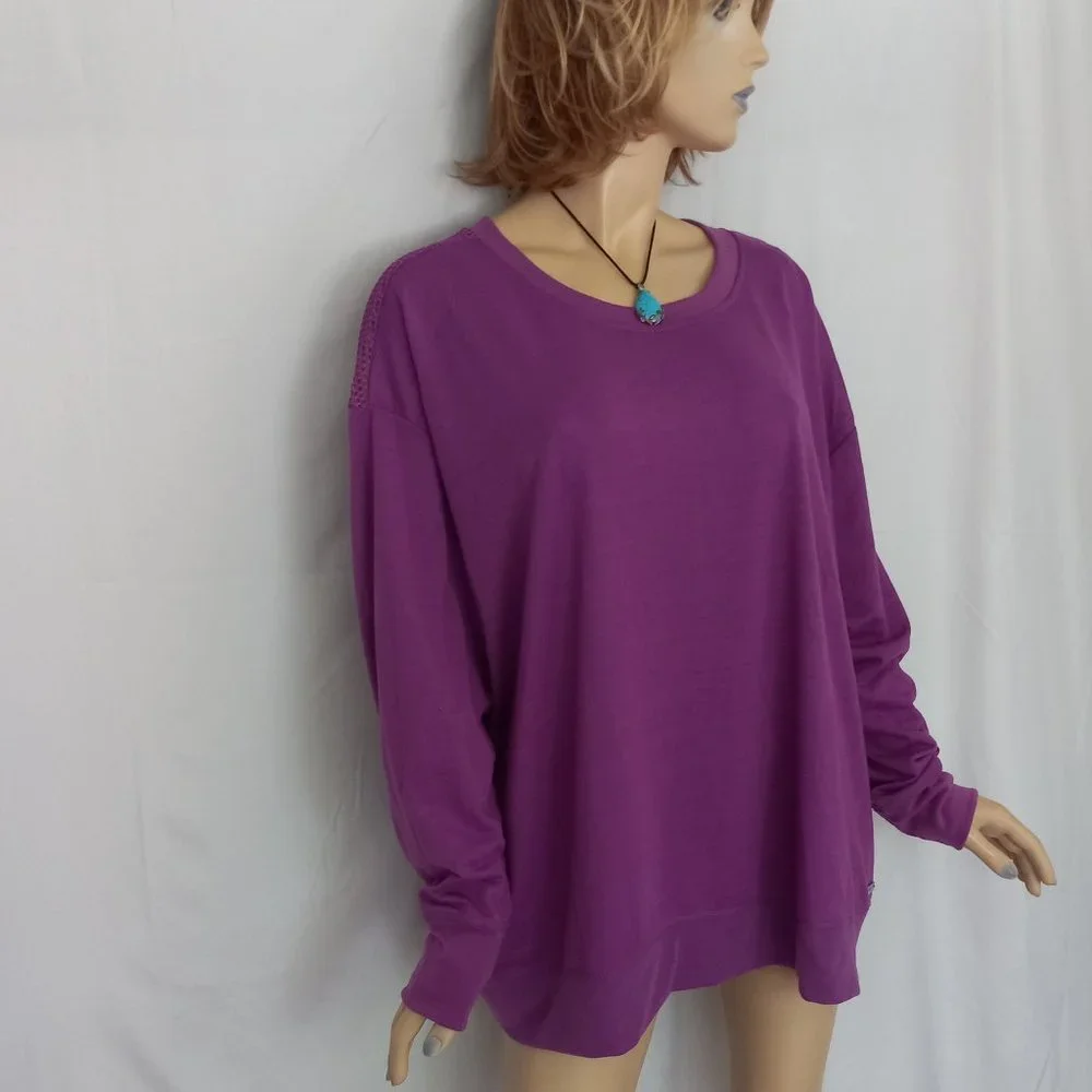 Nwt $60 NINE WEST Active Mesh Back Top  Sweater Sz 3X - Picture 3 of 8